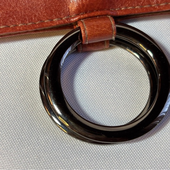 2/$30 Pouchee Brown Faux Leather Wallet Mini Organizer Bag with Key Ring - Picture 8 of 10